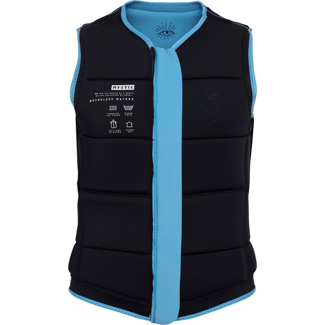 2025 Mystic Dame Zodiac Front Zip Wake Impact Vest 35005.250692 - Powder Blue
